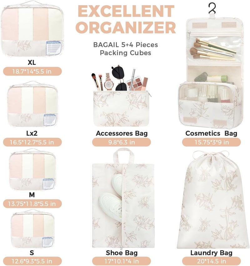 BAGAIL 9 Set Packing Cubes with Packing List Luggage Packing Organizers for Travel Accessories - Image 5